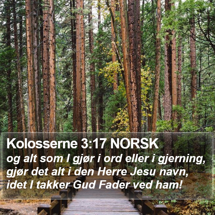 Kolosserne 3:17 NORSK Bible Study