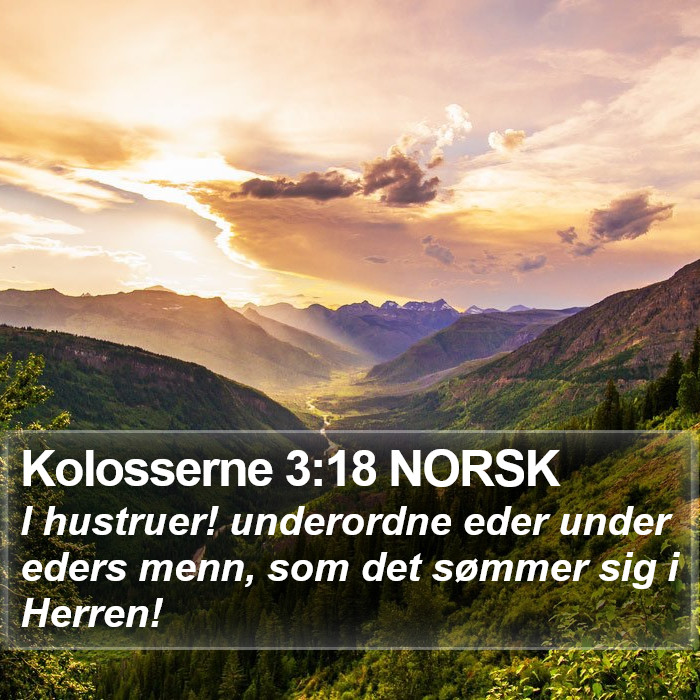 Kolosserne 3:18 NORSK Bible Study