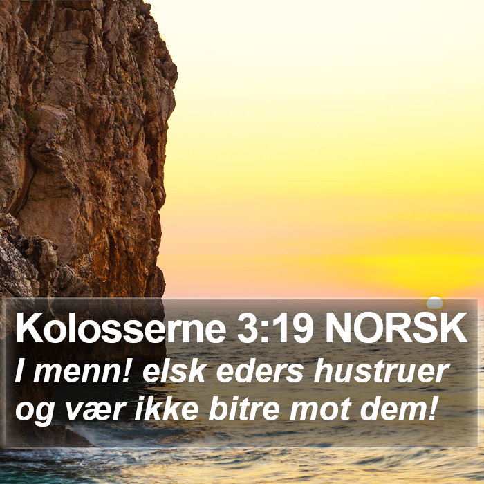 Kolosserne 3:19 NORSK Bible Study