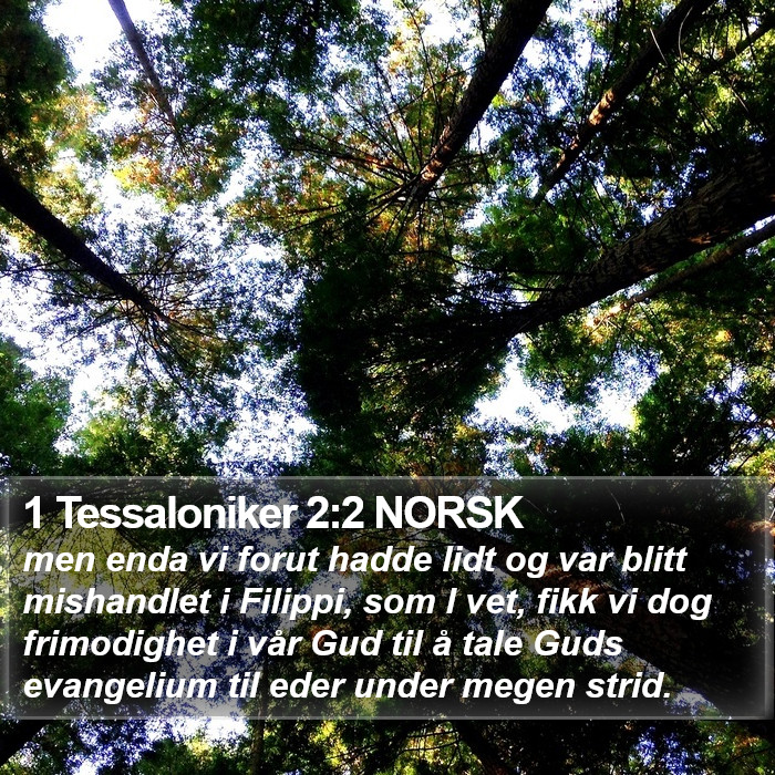 1 Tessaloniker 2:2 NORSK Bible Study