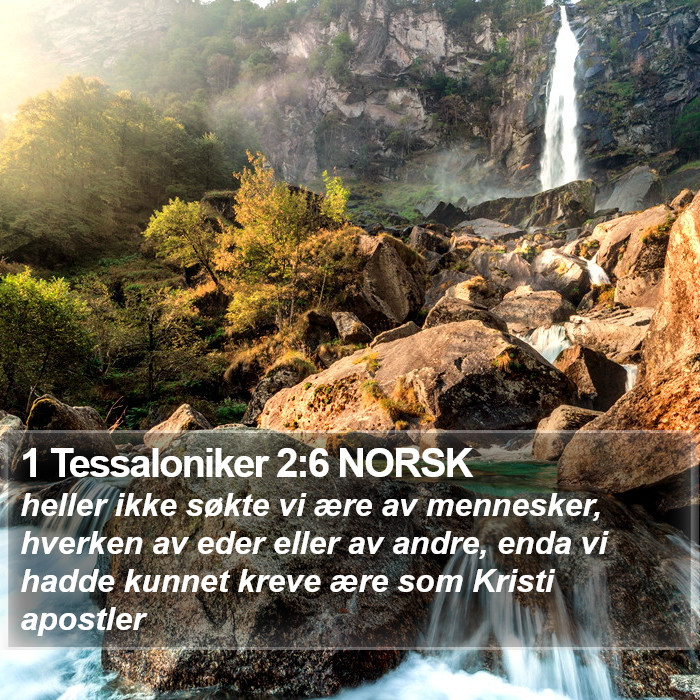 1 Tessaloniker 2:6 NORSK Bible Study