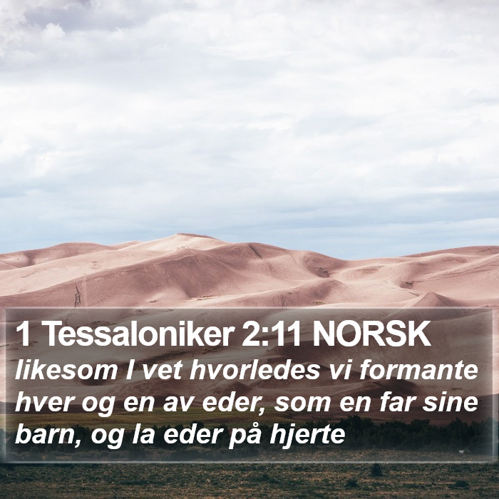 1 Tessaloniker 2:11 NORSK Bible Study