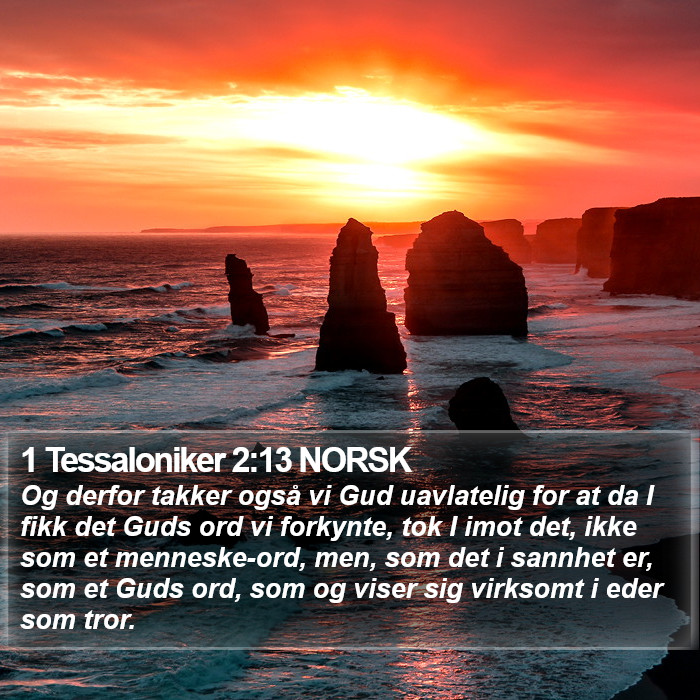 1 Tessaloniker 2:13 NORSK Bible Study