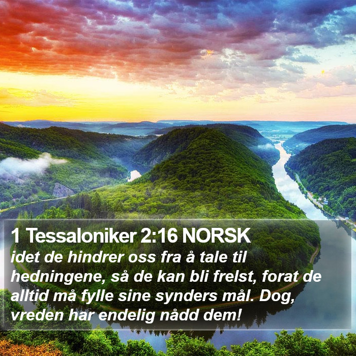 1 Tessaloniker 2:16 NORSK Bible Study