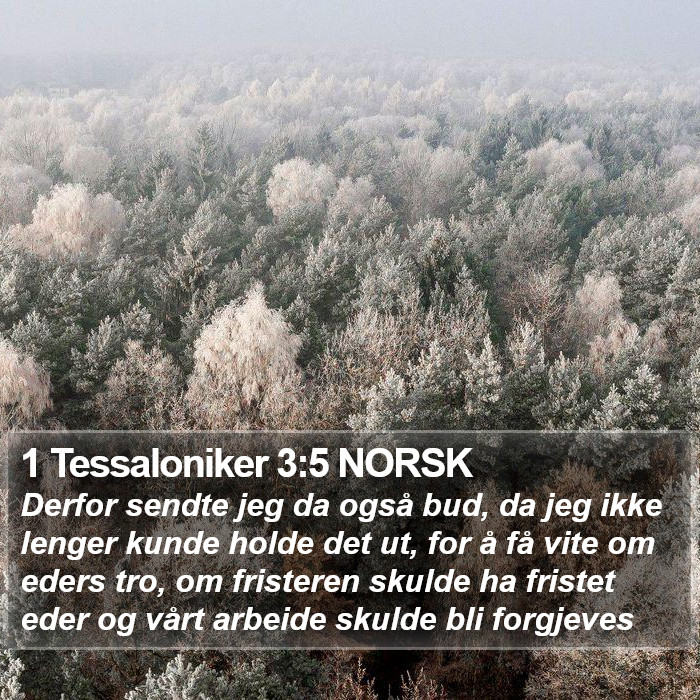 1 Tessaloniker 3:5 NORSK Bible Study