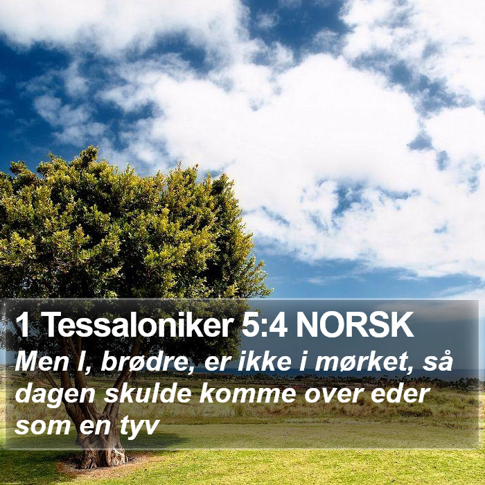 1 Tessaloniker 5:4 NORSK Bible Study