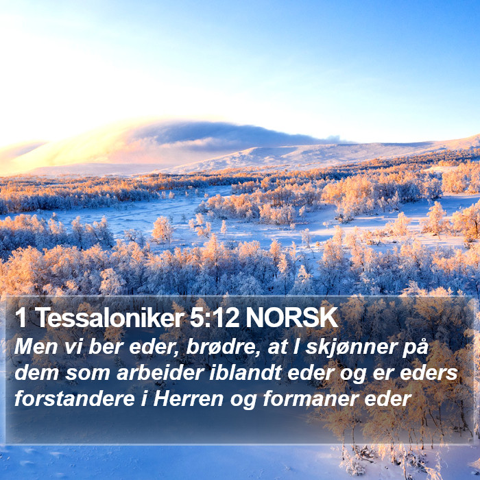 1 Tessaloniker 5:12 NORSK Bible Study