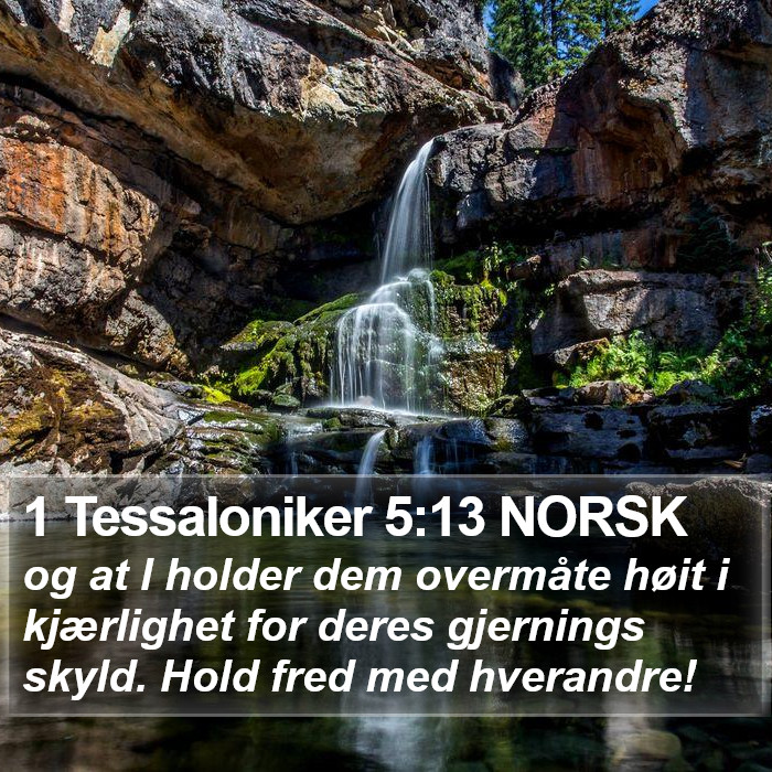 1 Tessaloniker 5:13 NORSK Bible Study