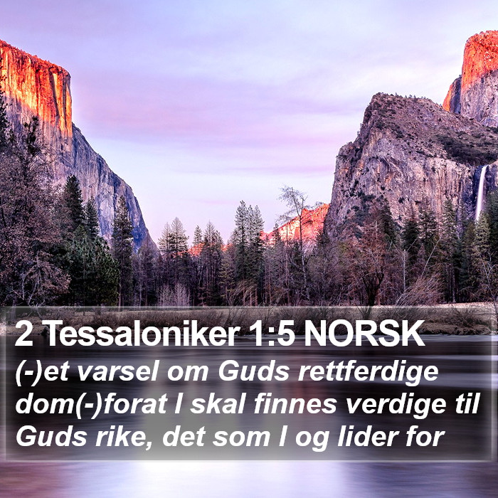 2 Tessaloniker 1:5 NORSK Bible Study