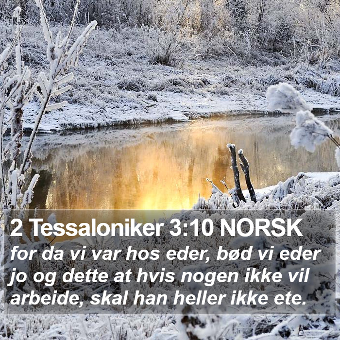 2 Tessaloniker 3:10 NORSK Bible Study