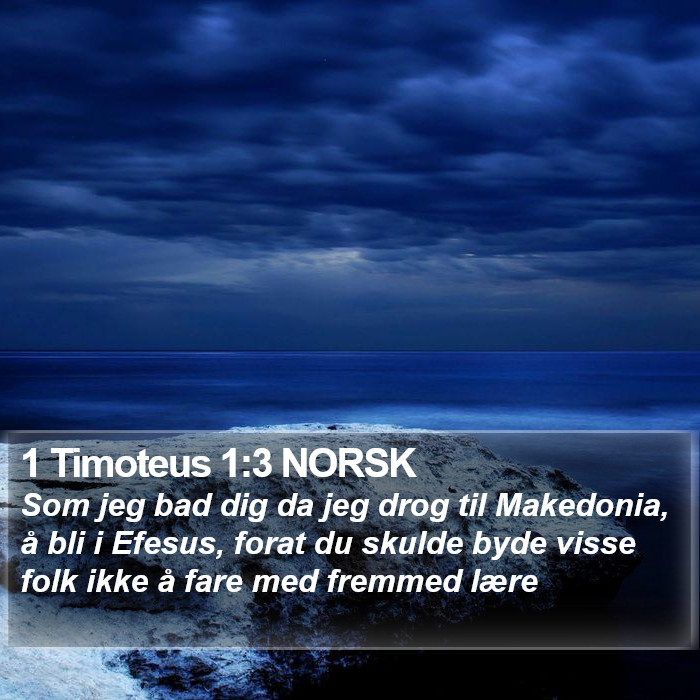 1 Timoteus 1:3 NORSK Bible Study