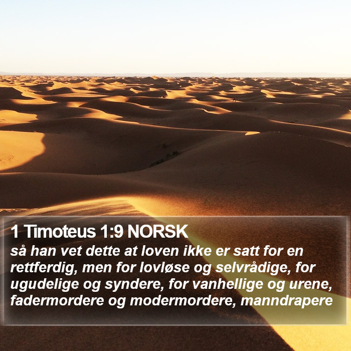 1 Timoteus 1:9 NORSK Bible Study