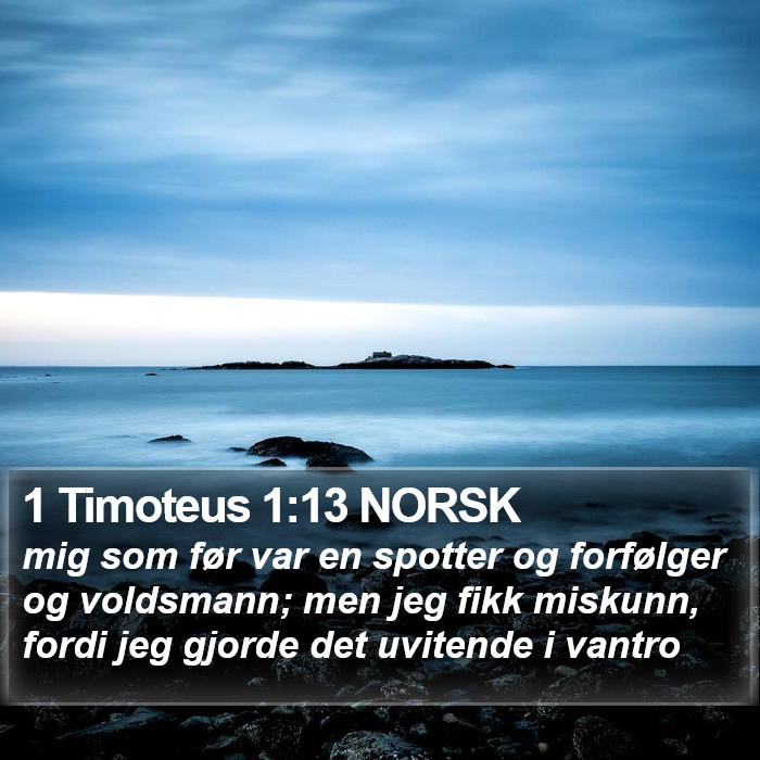 1 Timoteus 1:13 NORSK Bible Study