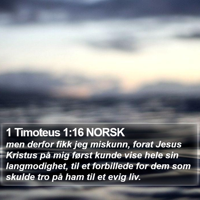 1 Timoteus 1:16 NORSK Bible Study