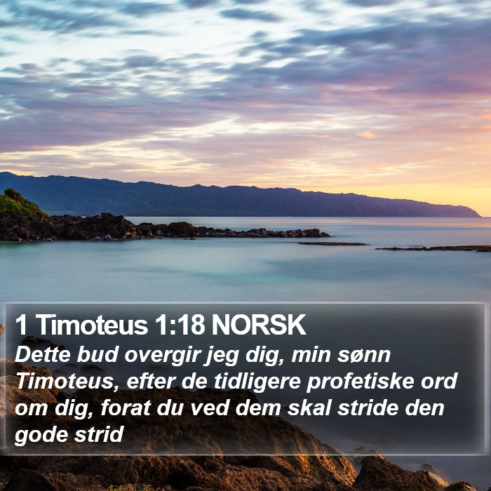 1 Timoteus 1:18 NORSK Bible Study