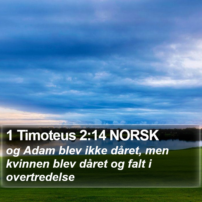 1 Timoteus 2:14 NORSK Bible Study