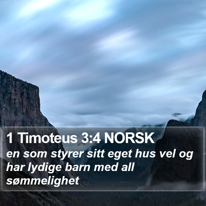 1 Timoteus 3:4 NORSK Bible Study