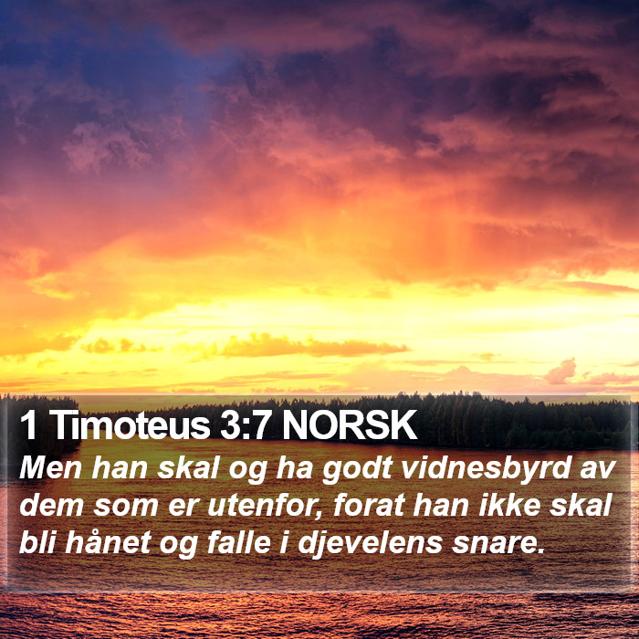 1 Timoteus 3:7 NORSK Bible Study