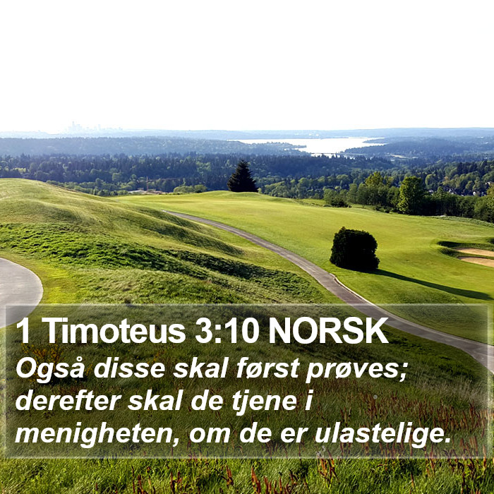 1 Timoteus 3:10 NORSK Bible Study