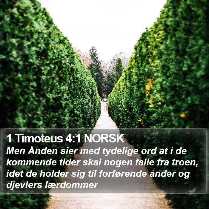 1 Timoteus 4:1 NORSK Bible Study