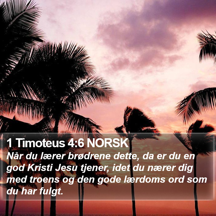 1 Timoteus 4:6 NORSK Bible Study