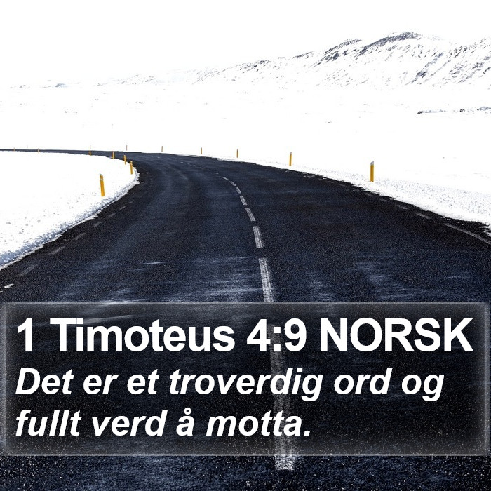 1 Timoteus 4:9 NORSK Bible Study