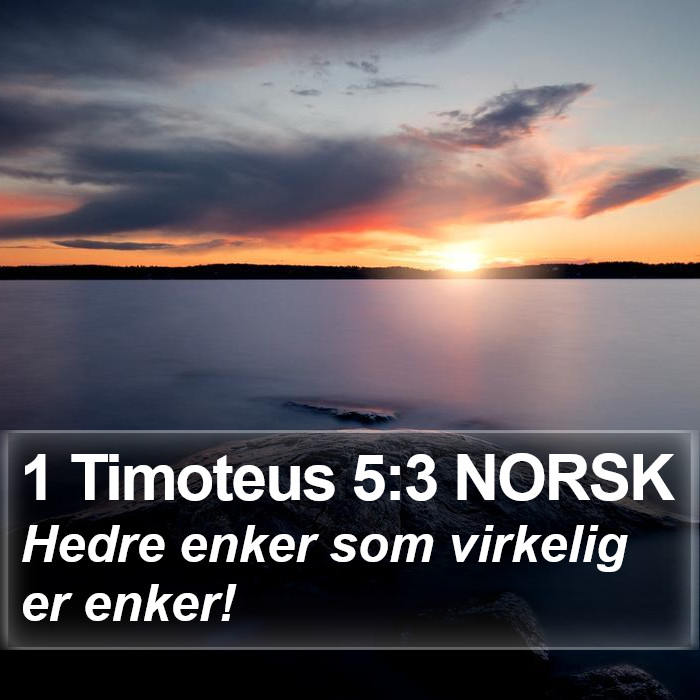 1 Timoteus 5:3 NORSK Bible Study