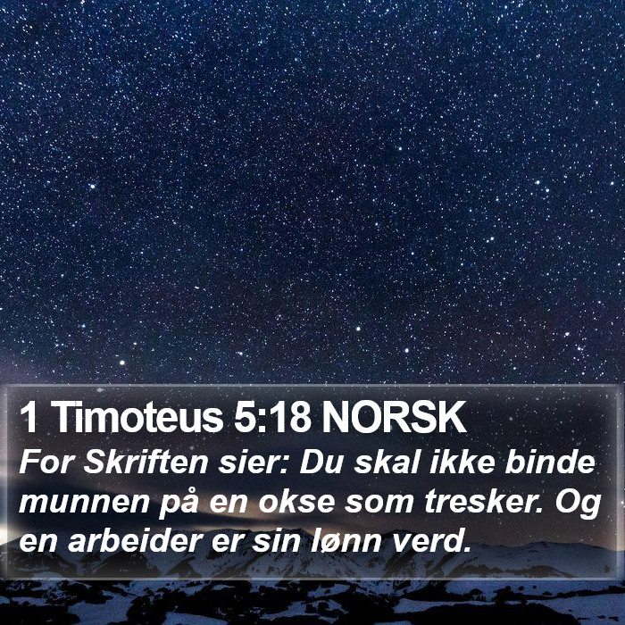 1 Timoteus 5:18 NORSK Bible Study