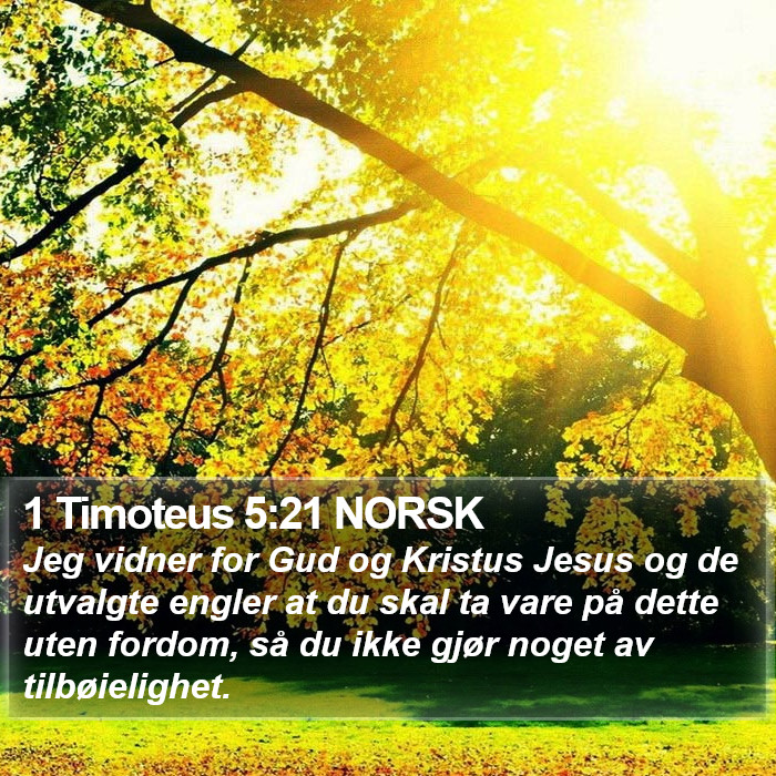 1 Timoteus 5:21 NORSK Bible Study