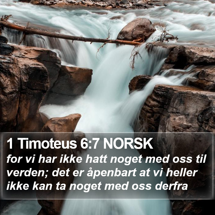 1 Timoteus 6:7 NORSK Bible Study