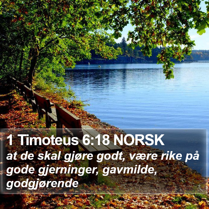 1 Timoteus 6:18 NORSK Bible Study