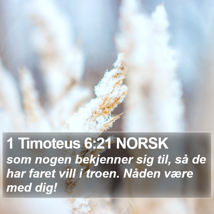 1 Timoteus 6:21 NORSK Bible Study