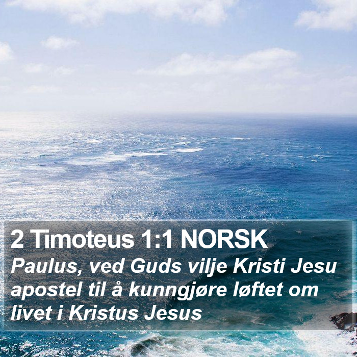 2 Timoteus 1:1 NORSK Bible Study