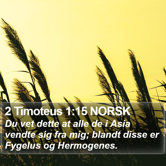 2 Timoteus 1:15 NORSK Bible Study