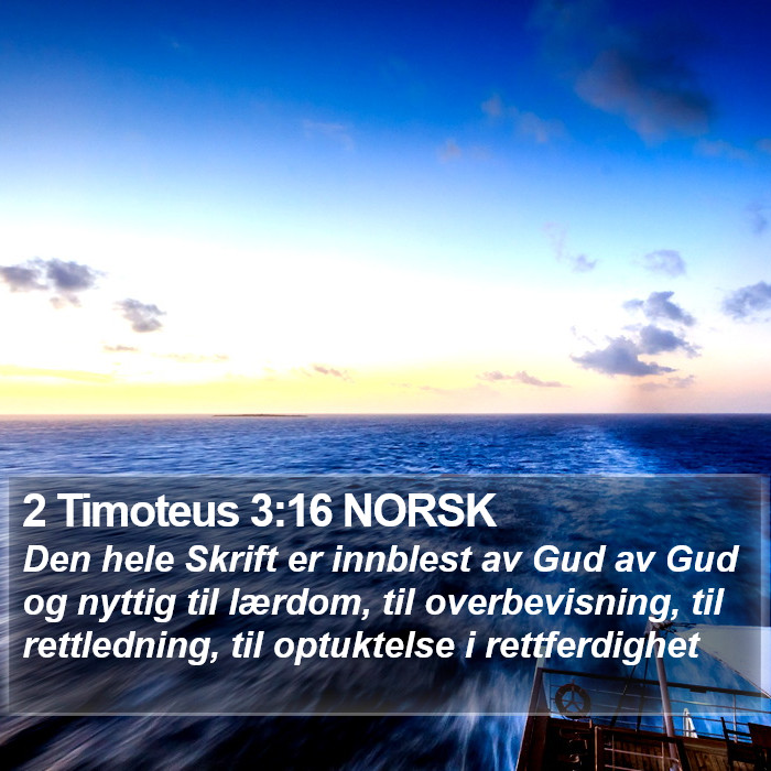 2 Timoteus 3:16 NORSK Bible Study