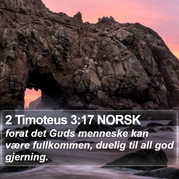 2 Timoteus 3:17 NORSK Bible Study