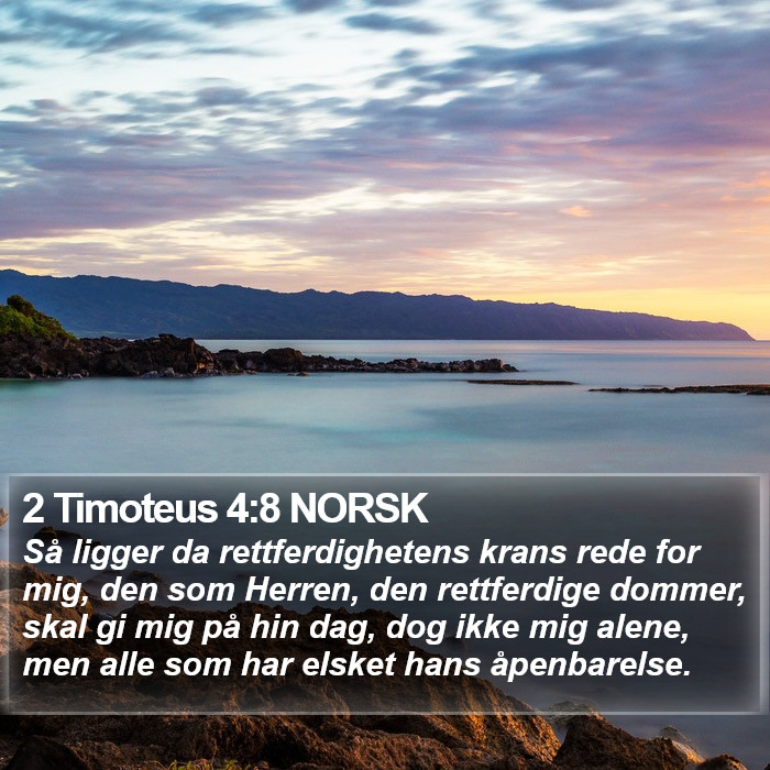 2 Timoteus 4:8 NORSK Bible Study