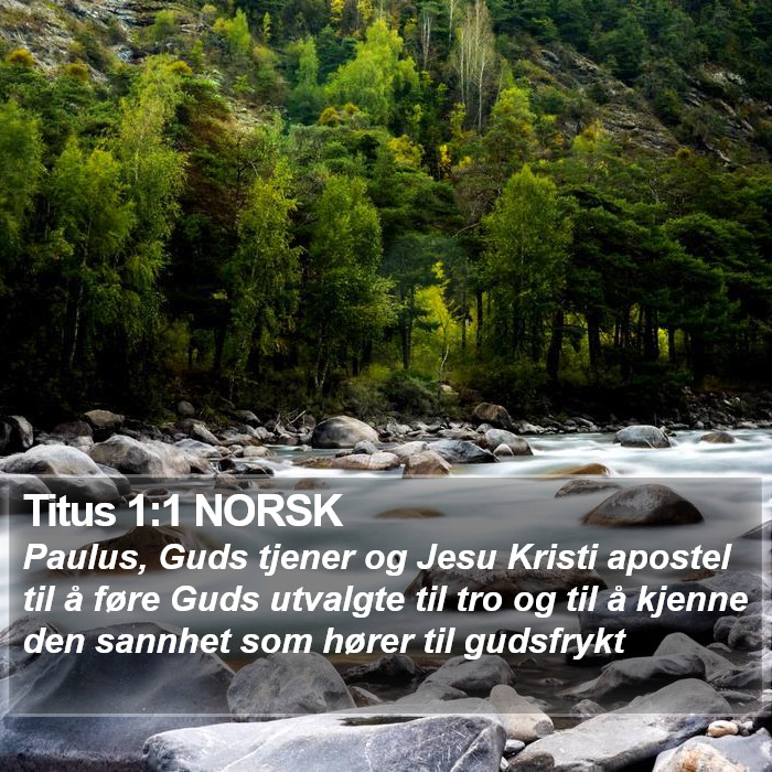 Titus 1:1 NORSK Bible Study