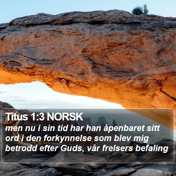 Titus 1:3 NORSK Bible Study