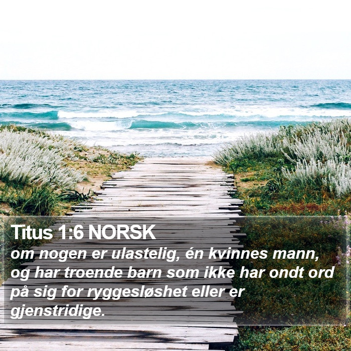 Titus 1:6 NORSK Bible Study