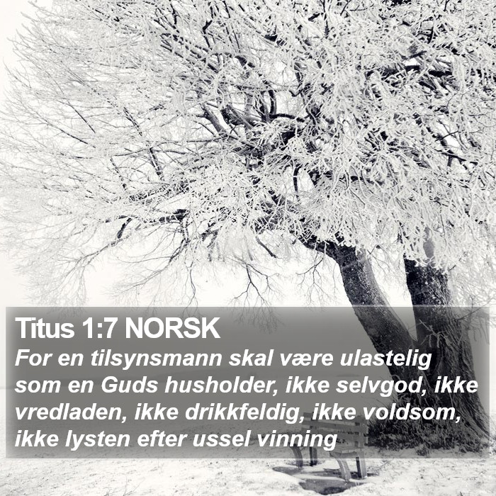 Titus 1:7 NORSK Bible Study