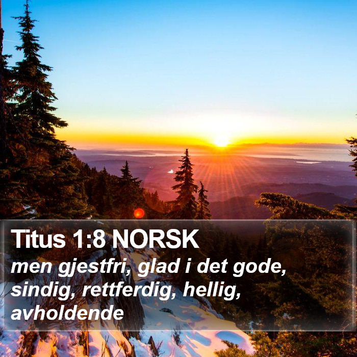 Titus 1:8 NORSK Bible Study