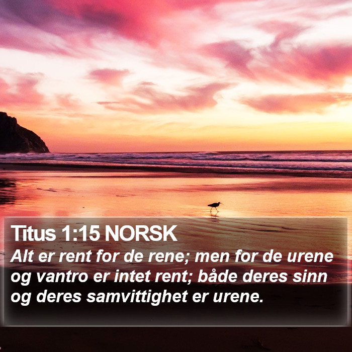 Titus 1:15 NORSK Bible Study