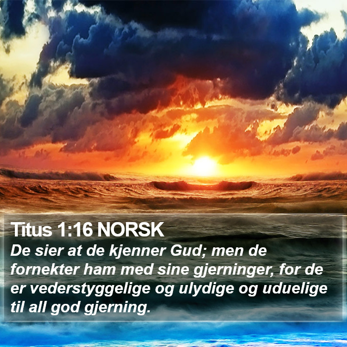 Titus 1:16 NORSK Bible Study