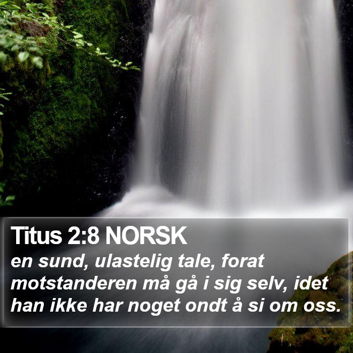 Titus 2:8 NORSK Bible Study