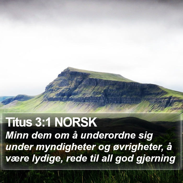 Titus 3:1 NORSK Bible Study
