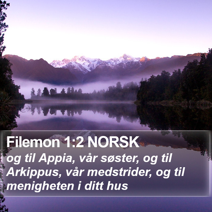 Filemon 1:2 NORSK Bible Study