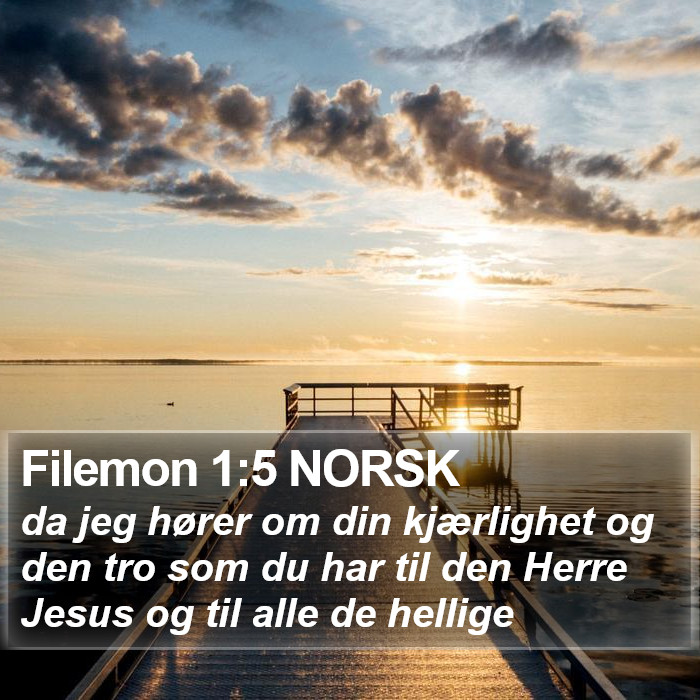 Filemon 1:5 NORSK Bible Study