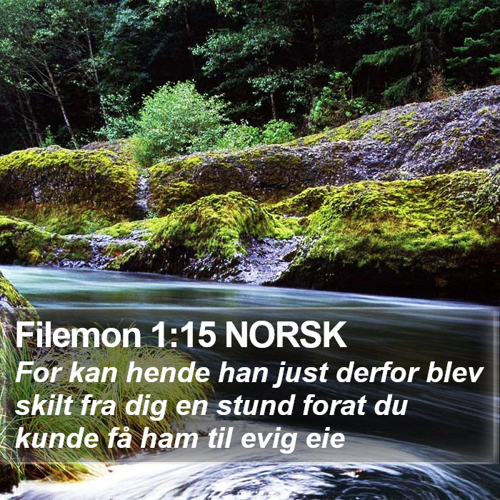 Filemon 1:15 NORSK Bible Study