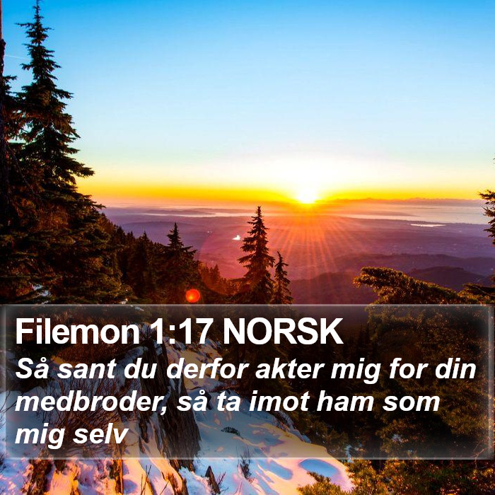 Filemon 1:17 NORSK Bible Study